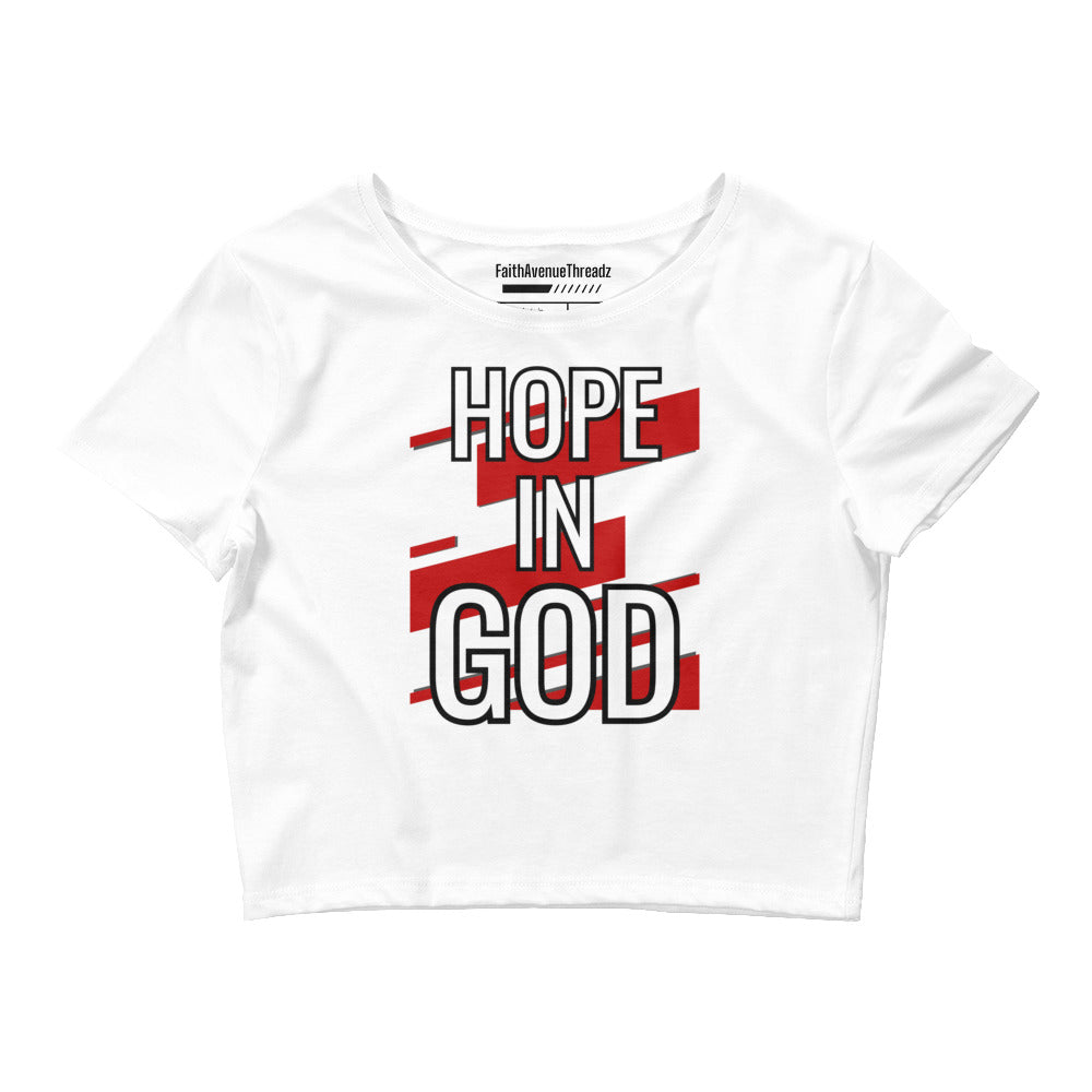 Hope In God Christian Crop Tee