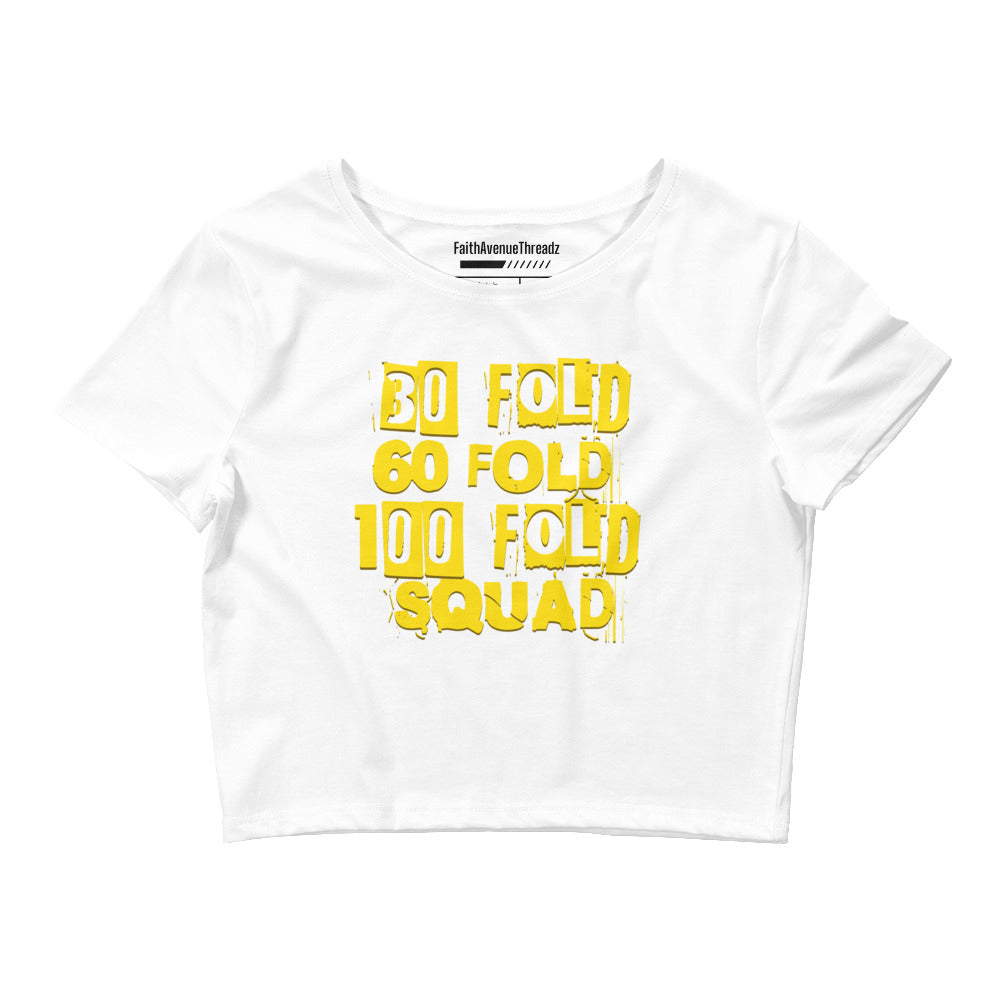 30 Fold, 60 Fold, 100 Fold Squad Christian Crop Top