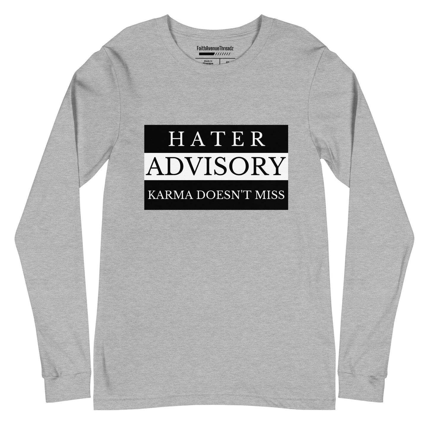 Hater Advisory Christian Long Sleeve Tee