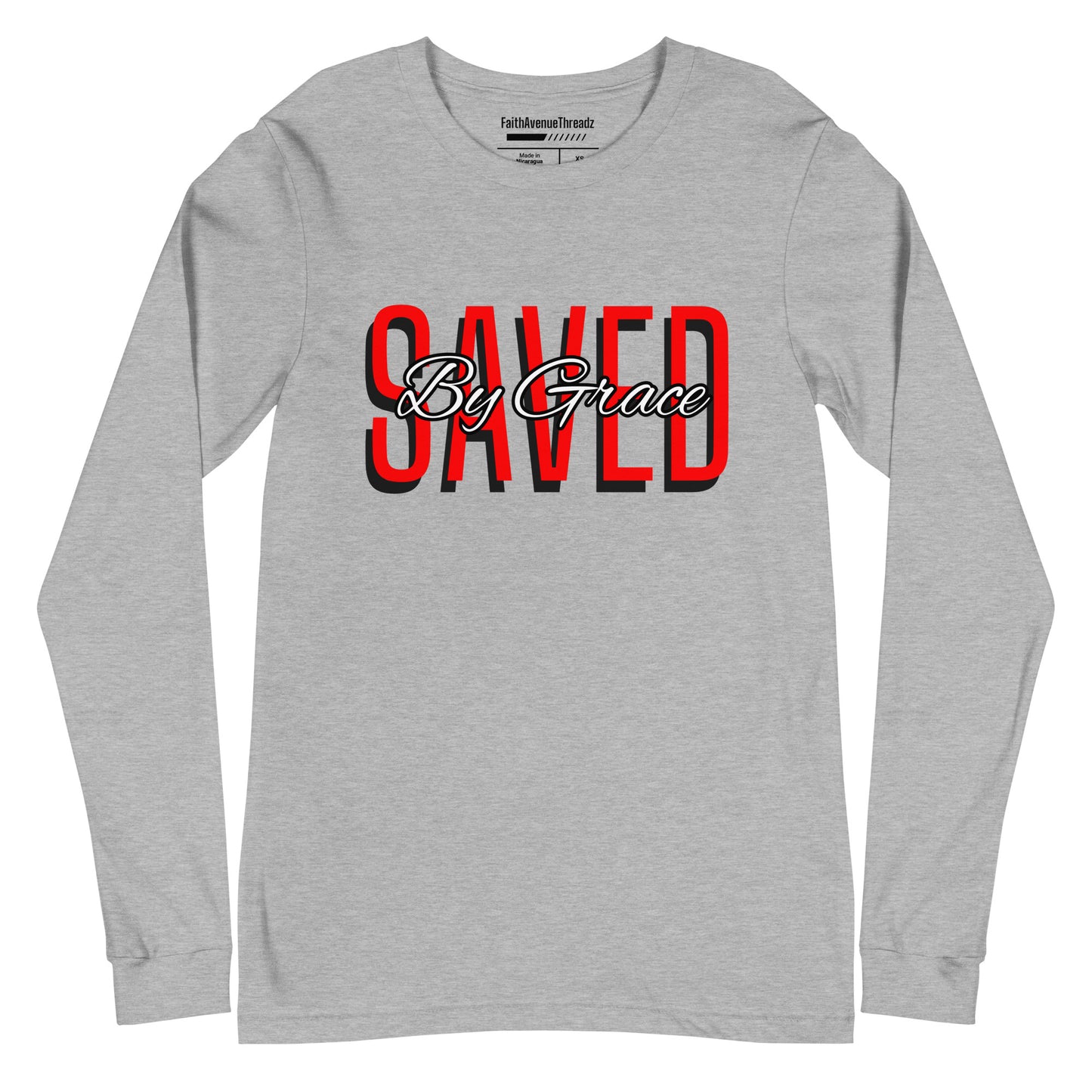 Saved By Grace Christian Long Sleeve Tee