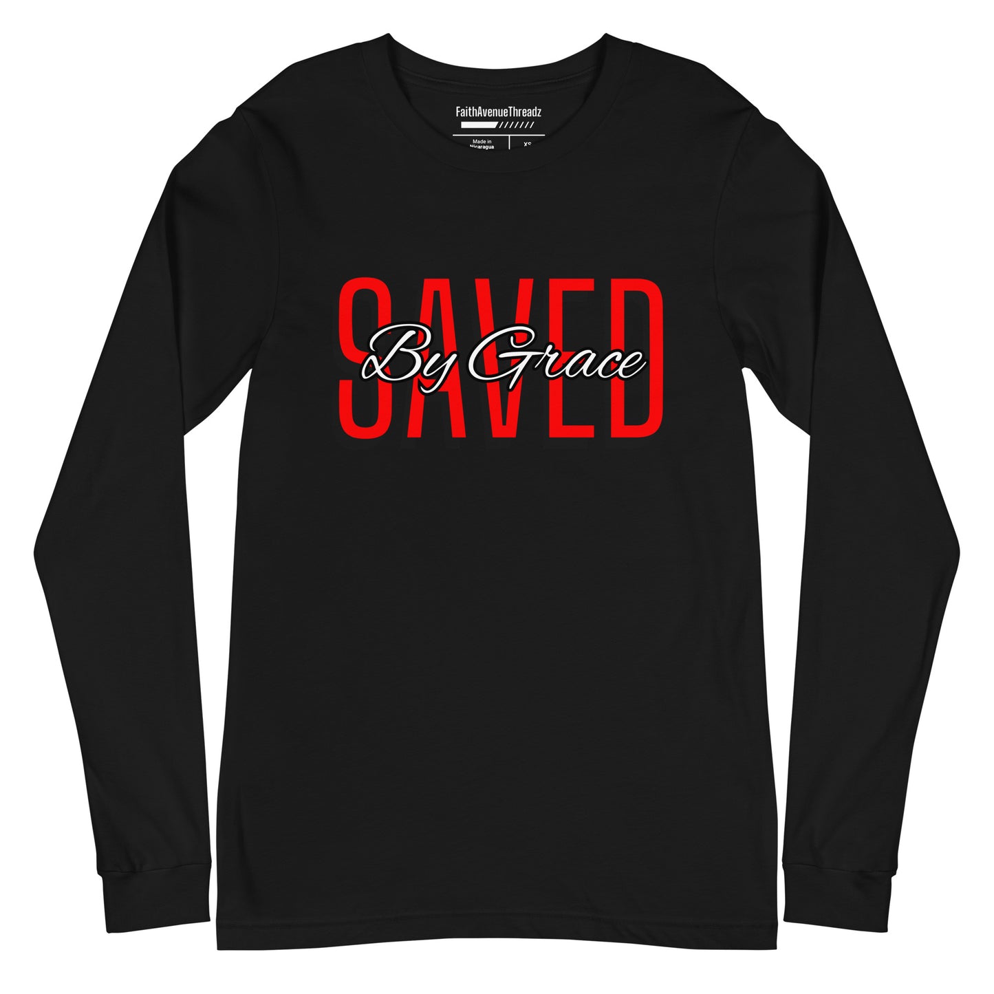 Saved By Grace Christian Long Sleeve Tee