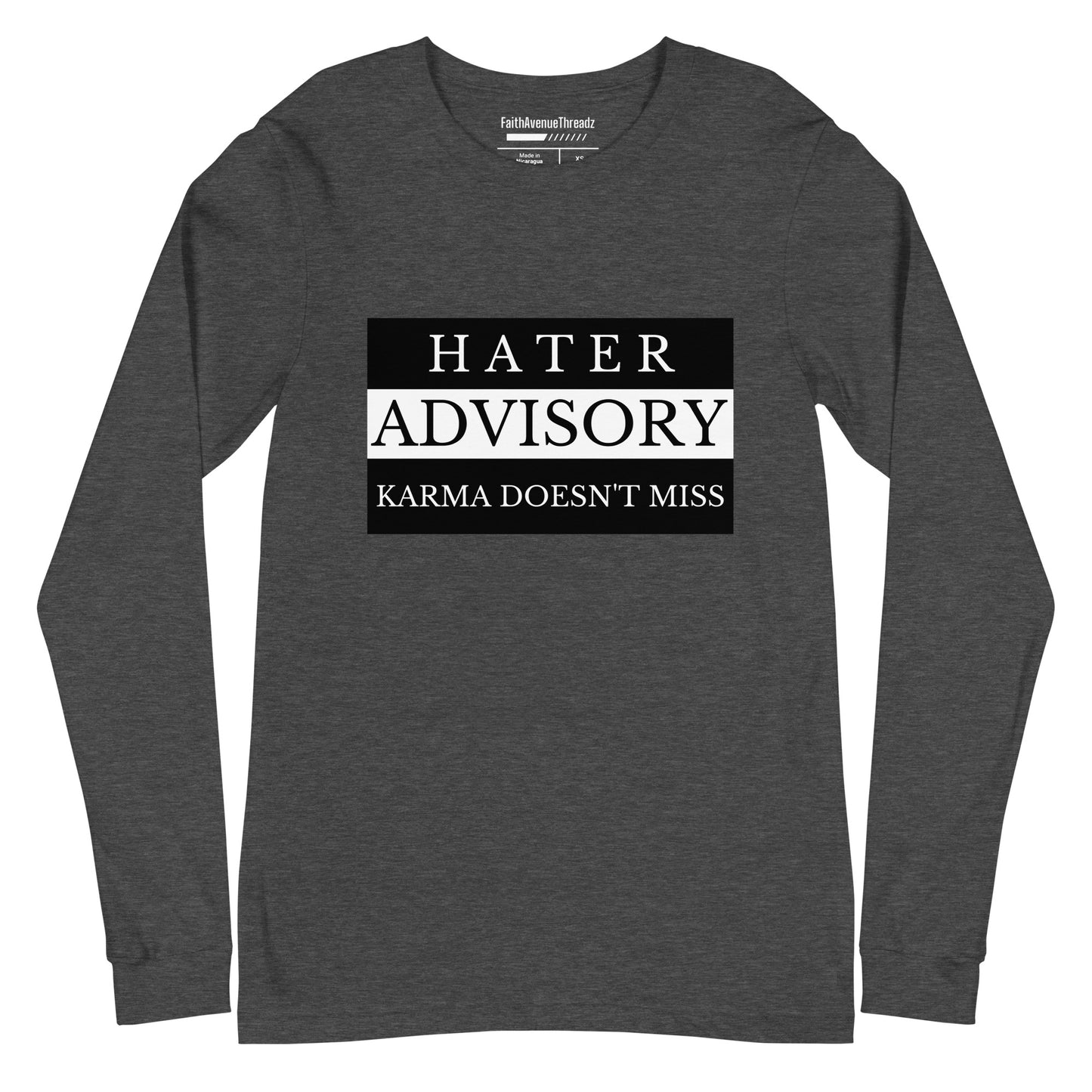 Hater Advisory Christian Long Sleeve Tee