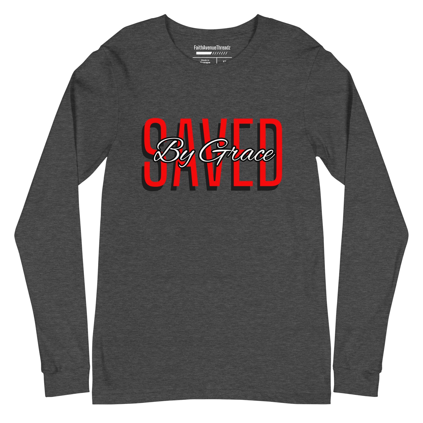 Saved By Grace Christian Long Sleeve Tee