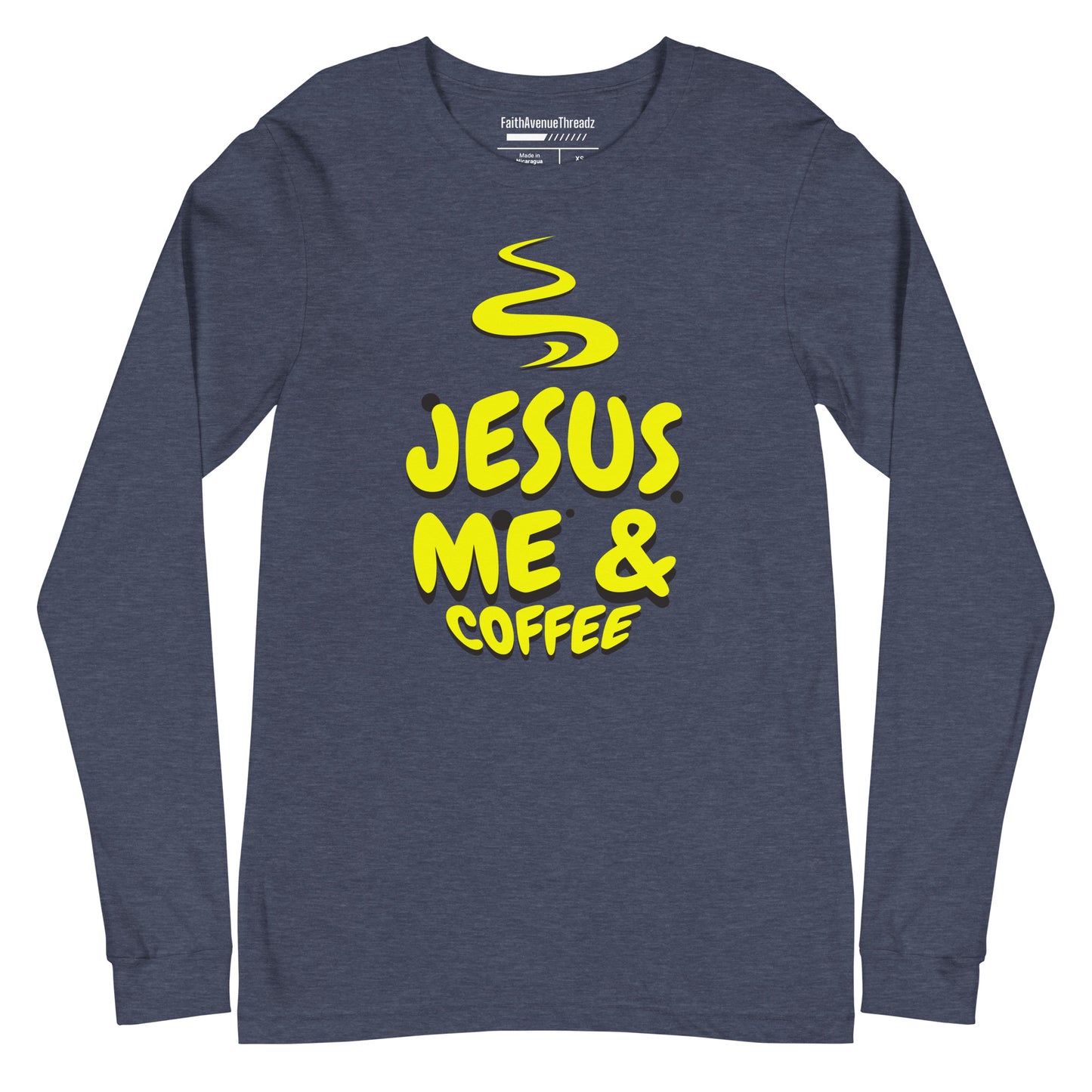 Jesus Me And Coffee Christian Long Sleeve Tee