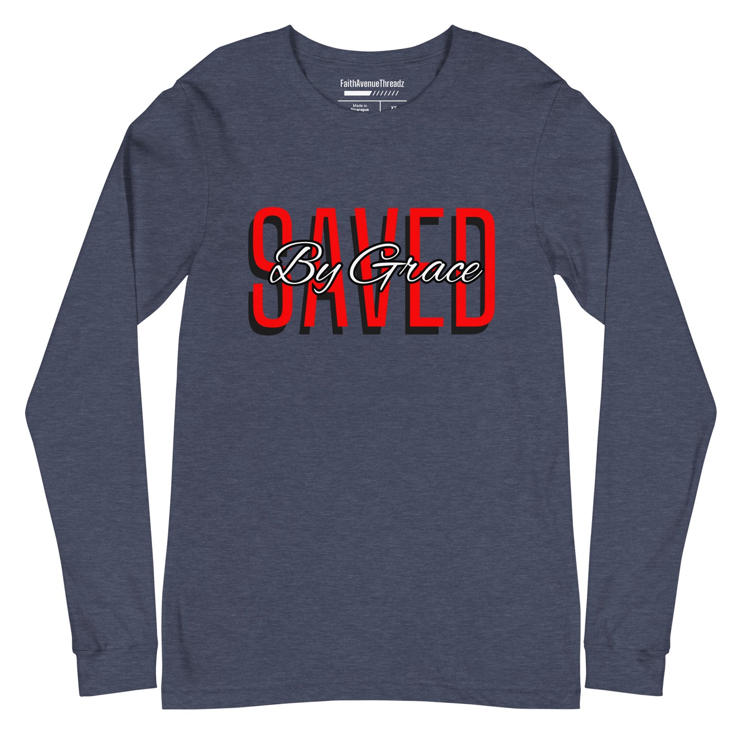 Saved By Grace Christian Long Sleeve Tee