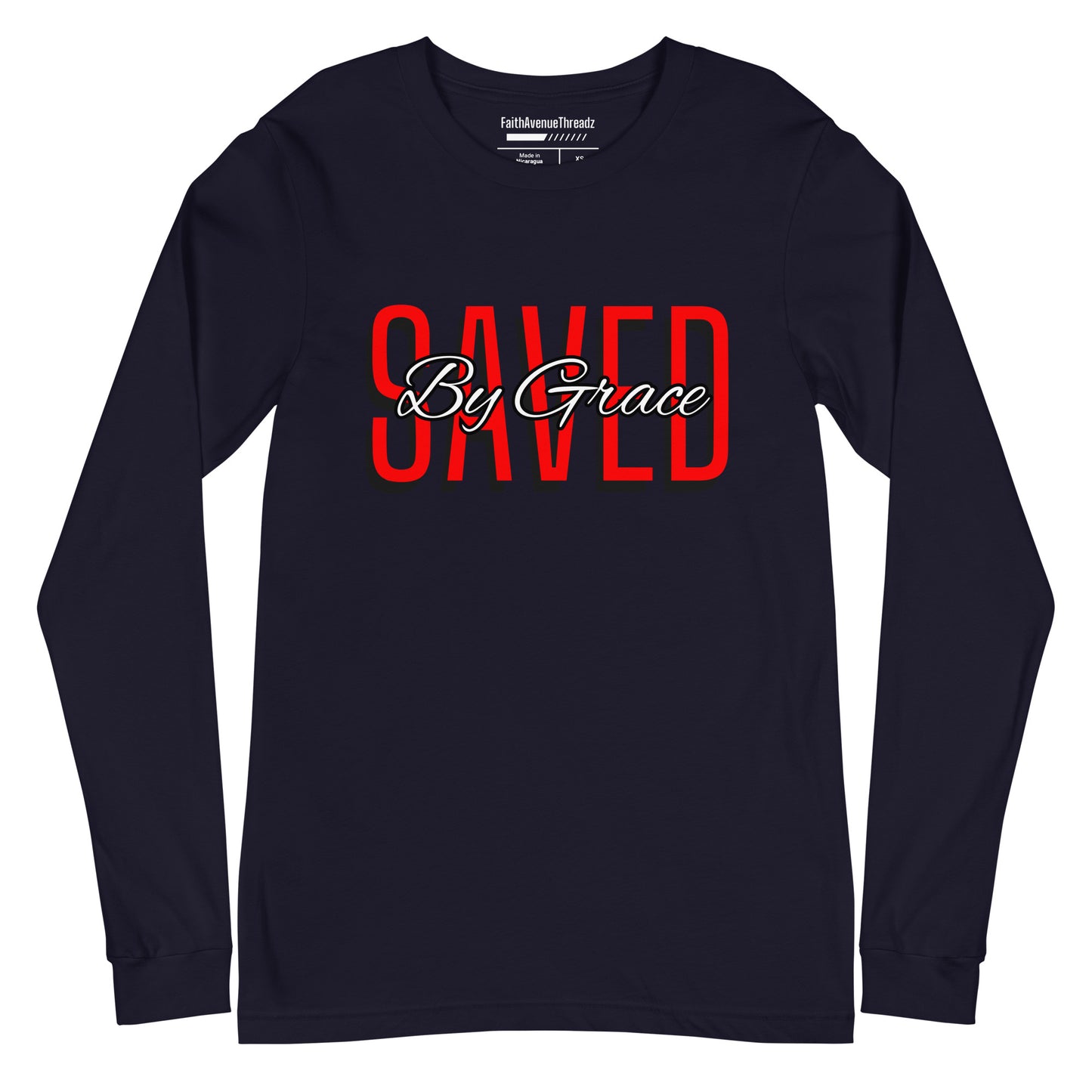 Saved By Grace Christian Long Sleeve Tee