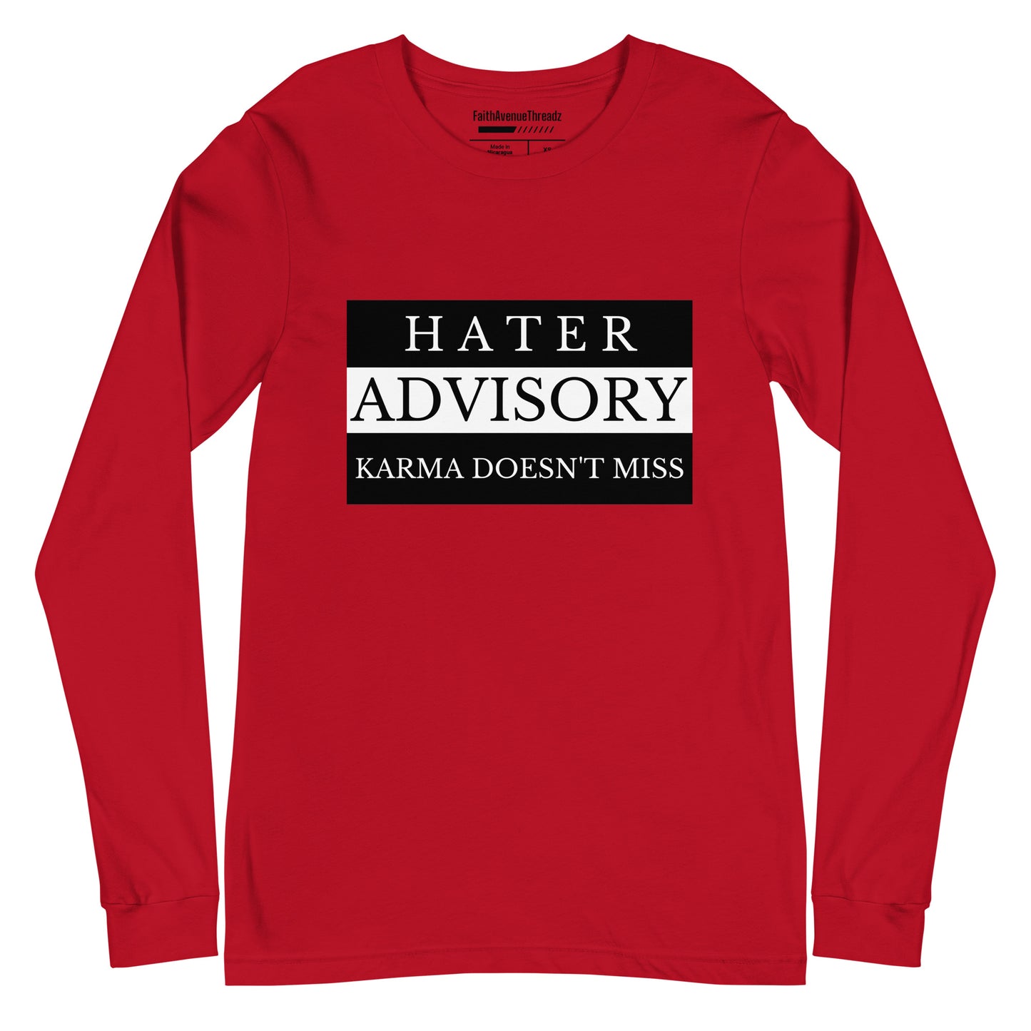 Hater Advisory Christian Long Sleeve Tee