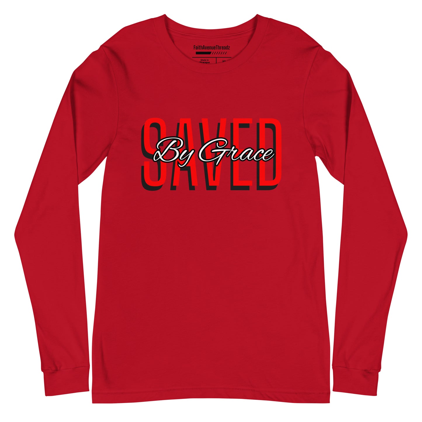 Saved By Grace Christian Long Sleeve Tee