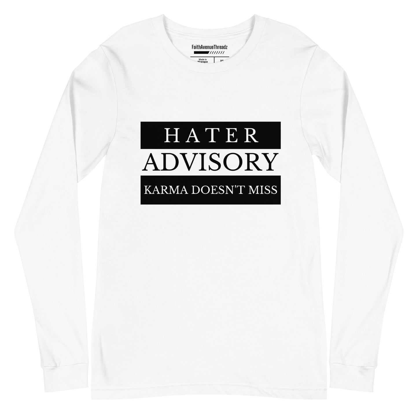 Hater Advisory Christian Long Sleeve Tee