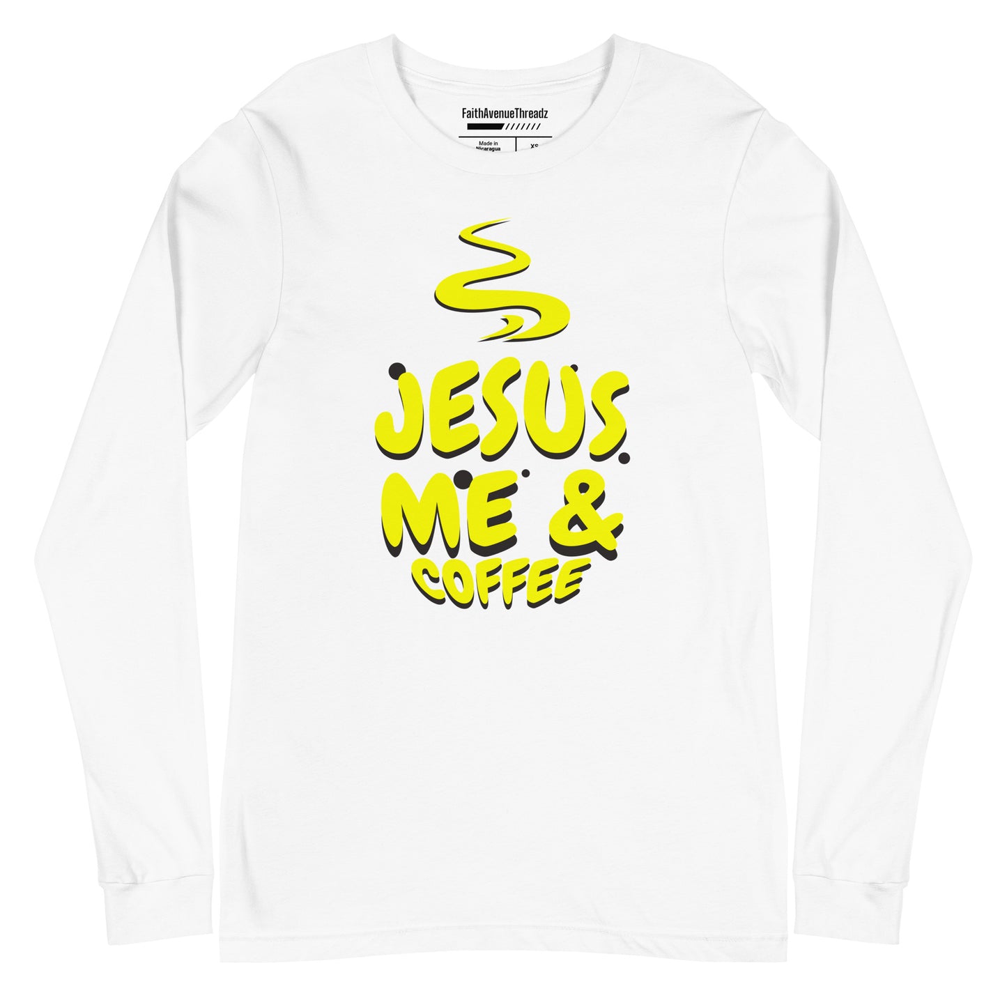 Jesus Me And Coffee Christian Long Sleeve Tee