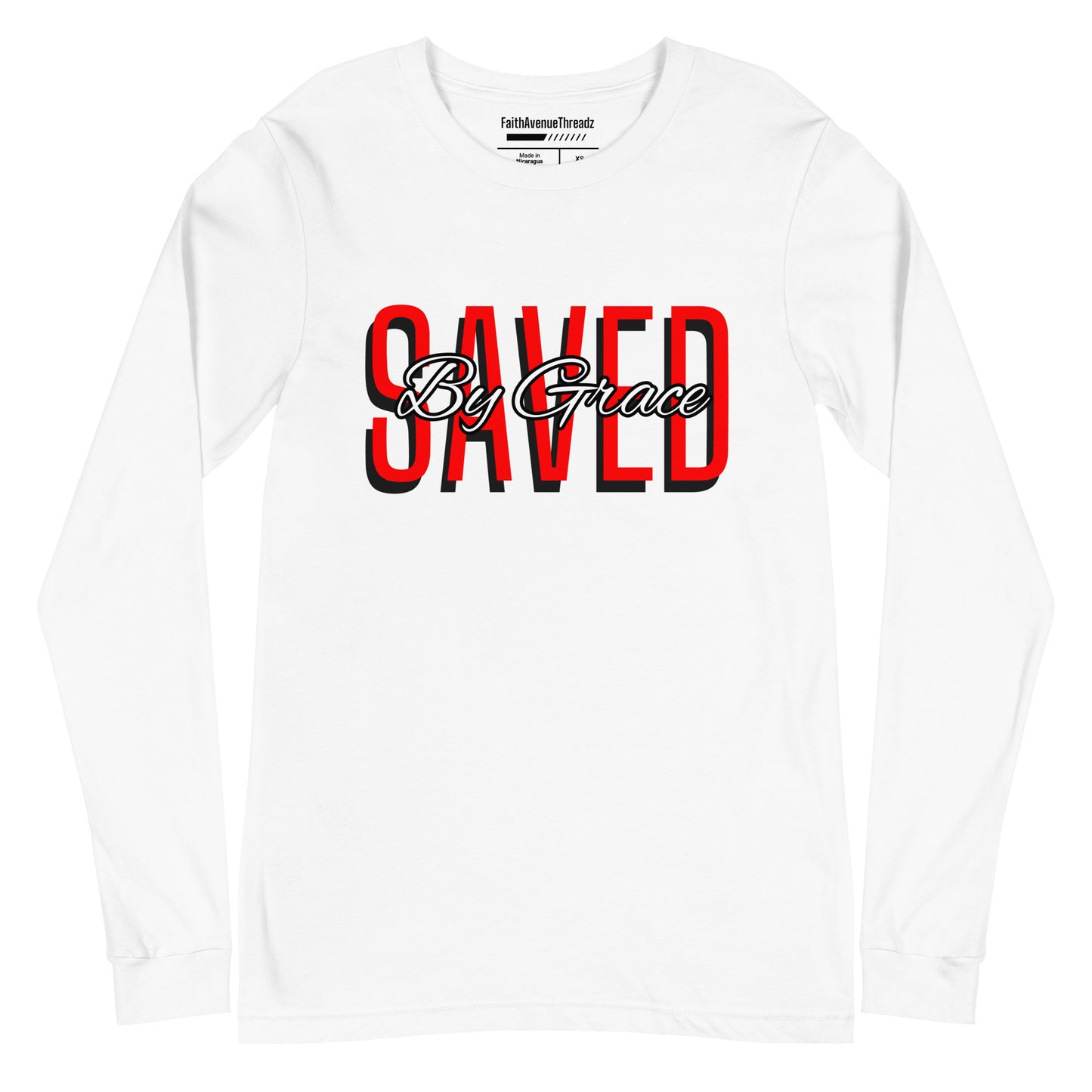 Saved By Grace Christian Long Sleeve Tee