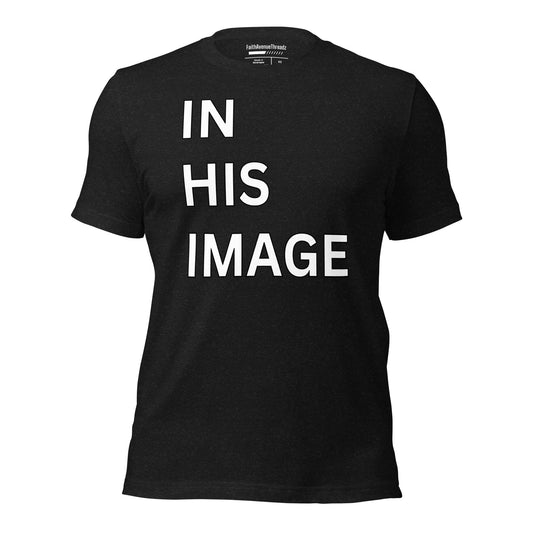 In His Image Christian T-shirt (F/B)