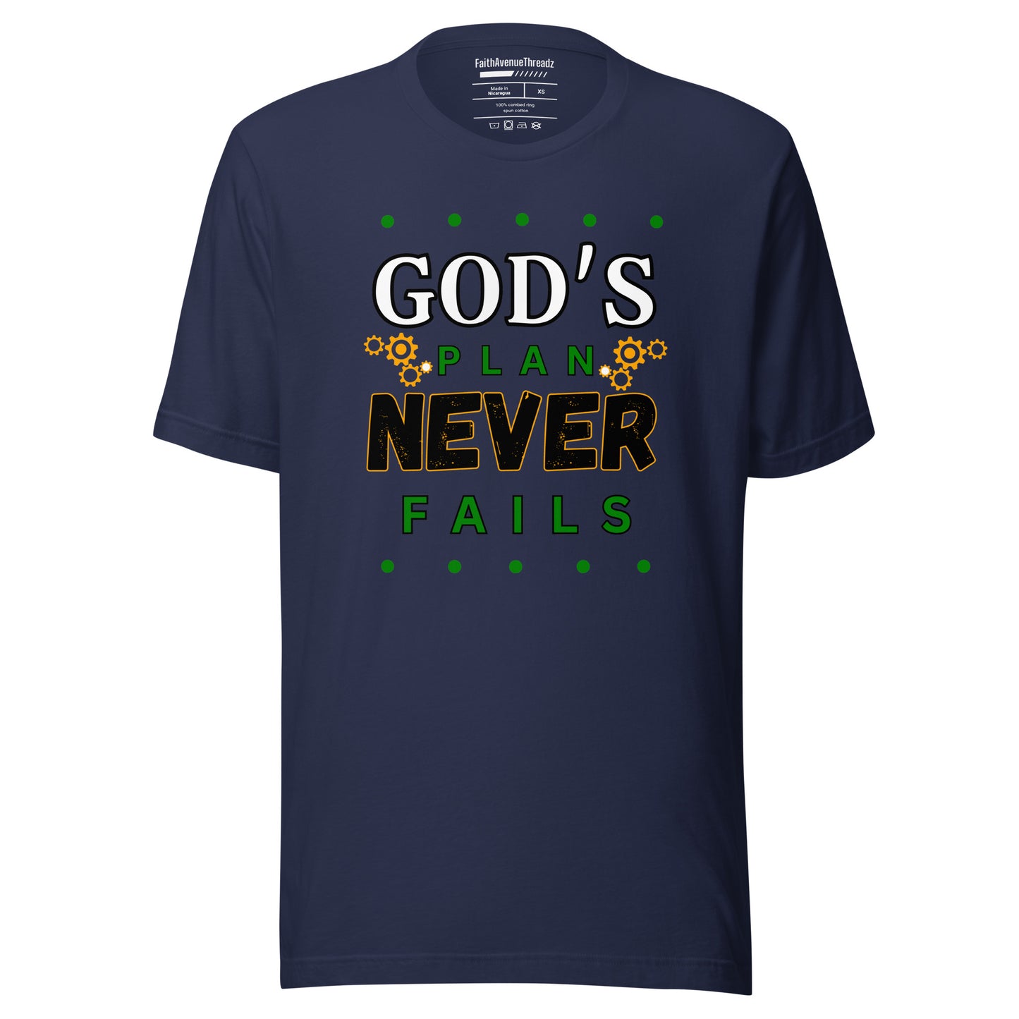 God's Plan Never Fails Christian T-shirt