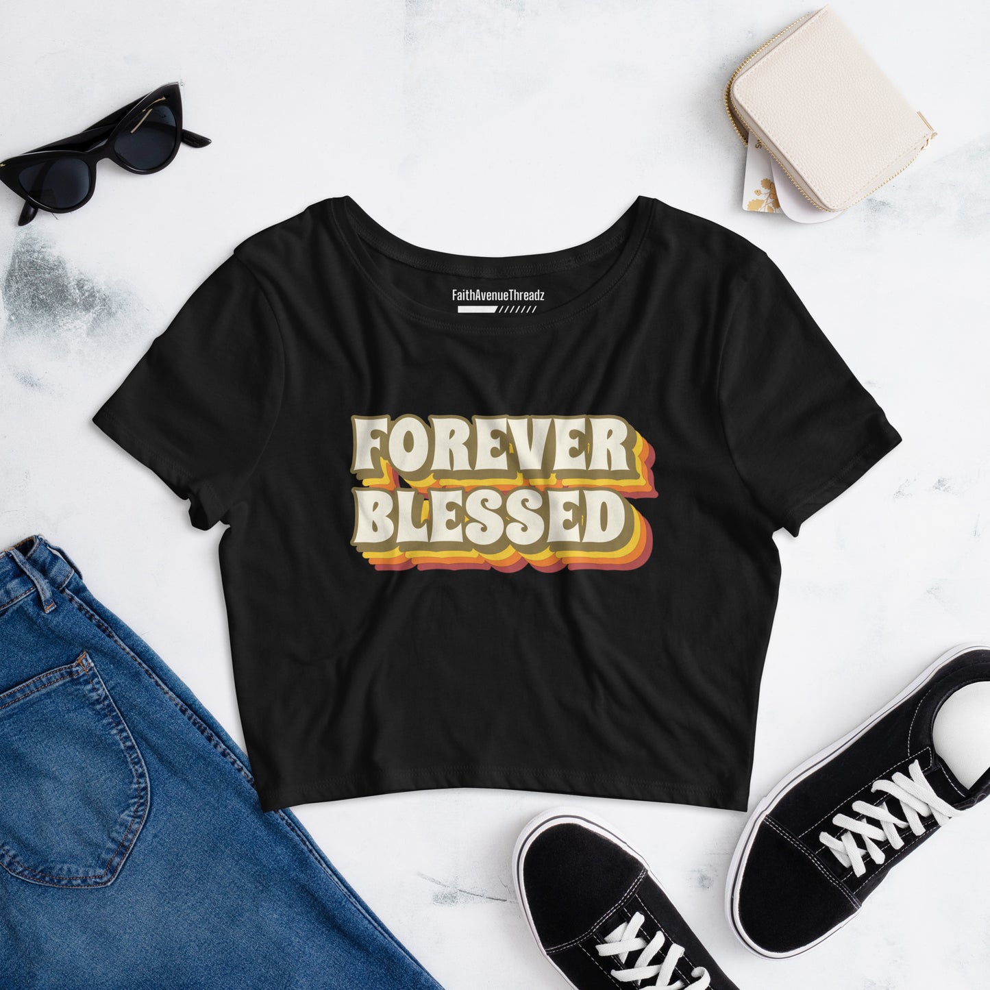 Forever Blessed Christian Crop Top