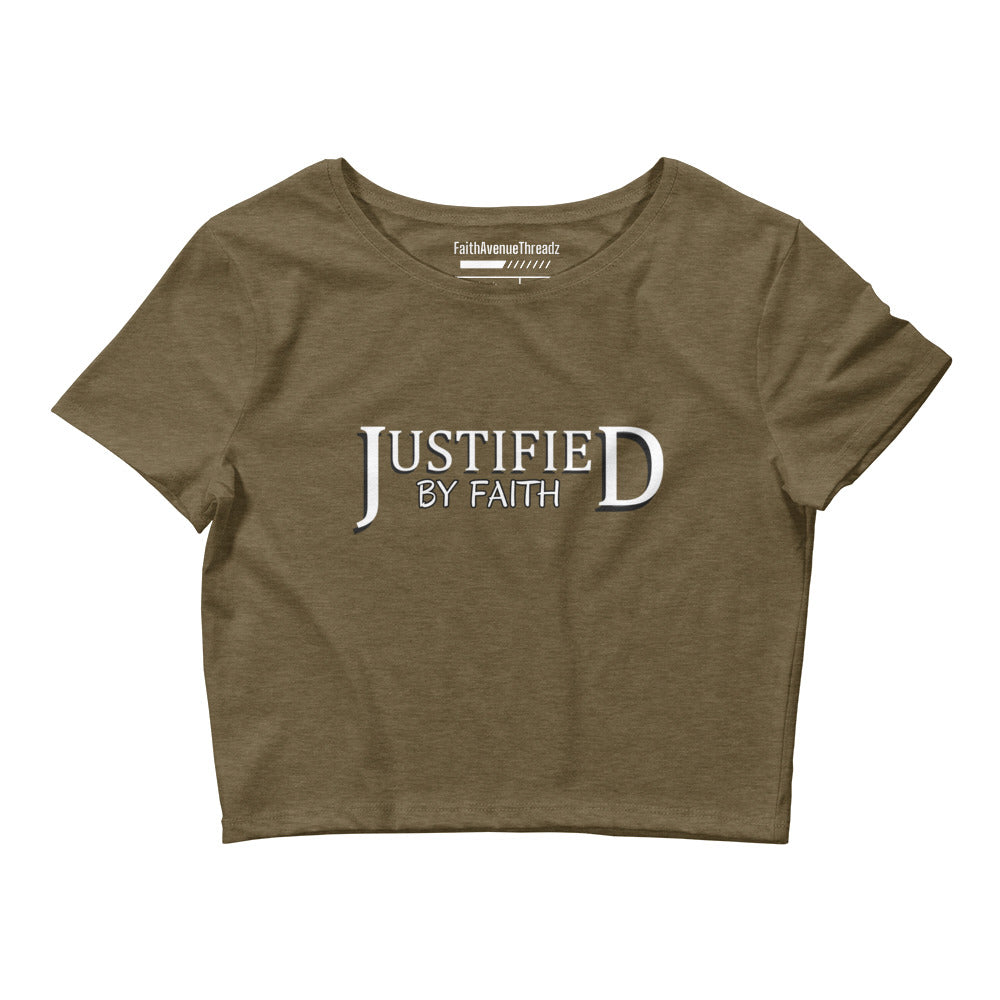 Justified By Faith Christian Crop Top