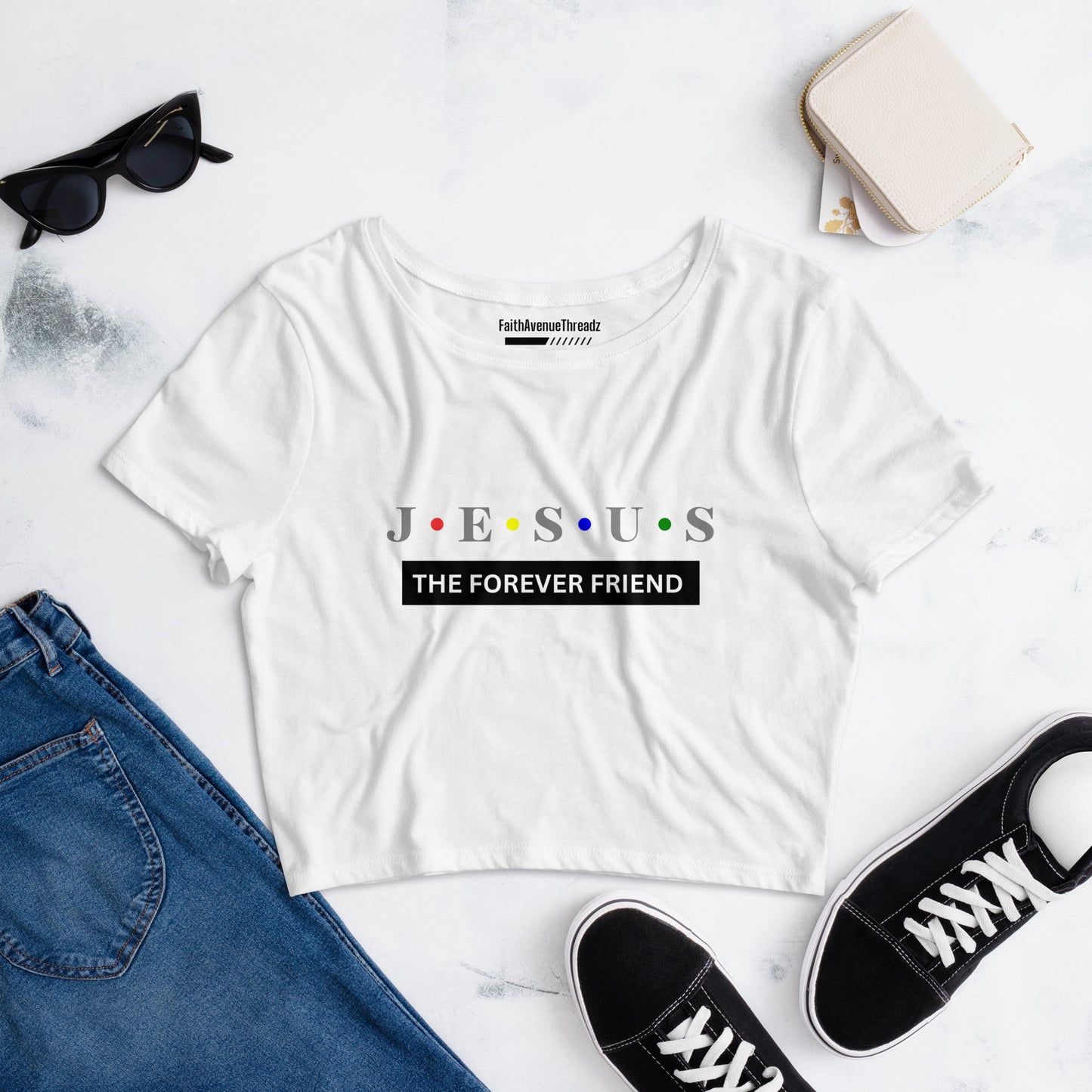 Jesus The Forever Friend Christian Crop Top